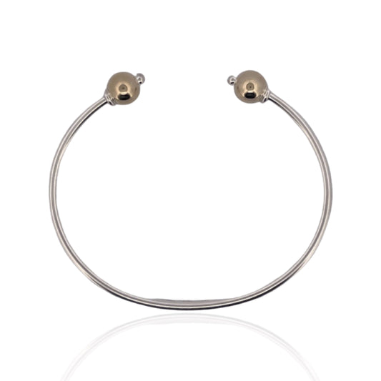 2tone-s-silver-14ky-cape-cod-style-cuff