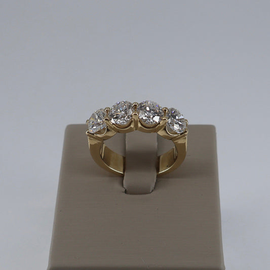 LAB GROWN 14KY 2.94CTW 4 ROUND DIAMOND BAND E/VS1 LABDRCD670