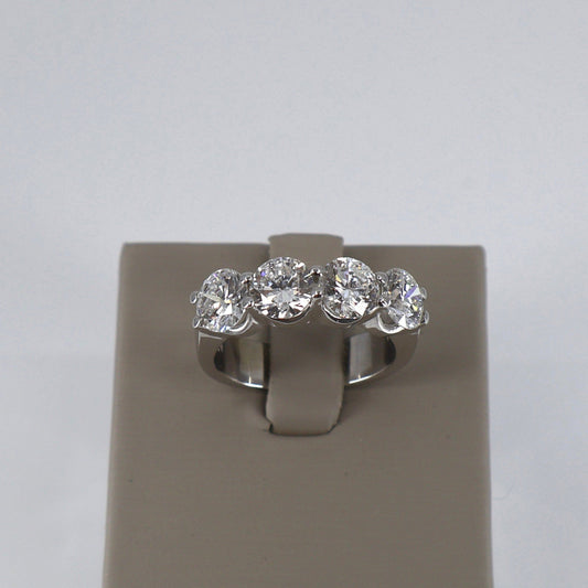 LAB GROWN 14KW 2.89CTW 4 ROUND DIAMOND BAND E/VS1 LABDRCD646
