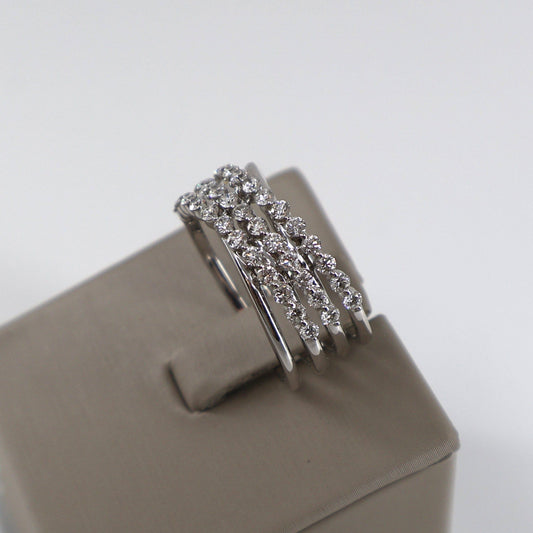 14KW .88CTW 39 ROUND DIAMOND 3 ROW FASHION RING DRCD5992