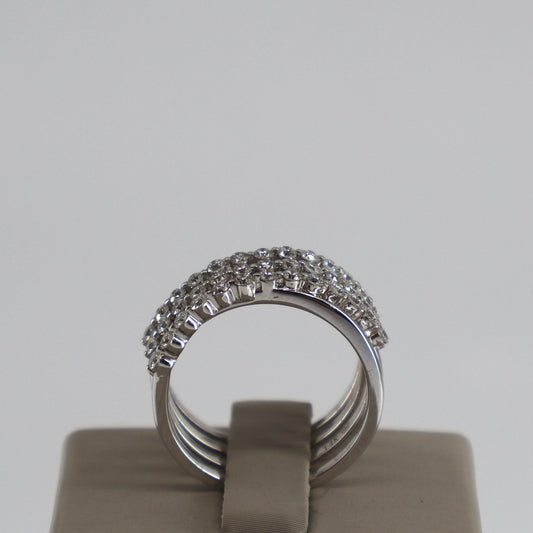 14KW .88CTW 39 ROUND DIAMOND 3 ROW FASHION RING DRCD5992
