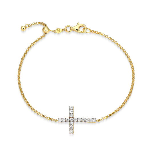 MB0150Y - Faith Cross Bolo Bracelet