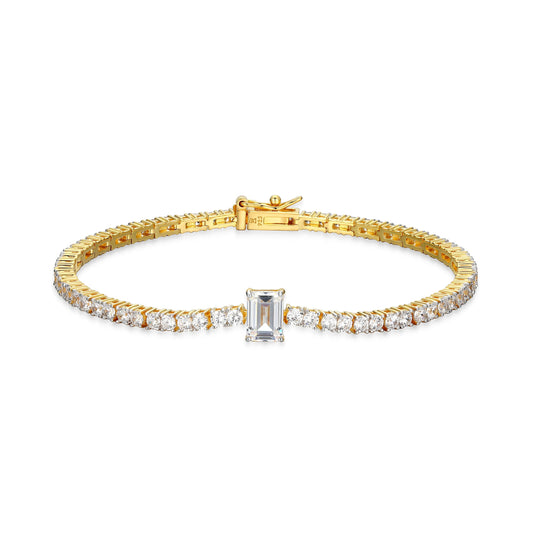 MB0152Y - Emerald Solitaire Tennis Bracelet