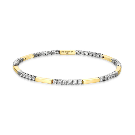 MB0137 - Two-Tone Bar Tennis Bracelet