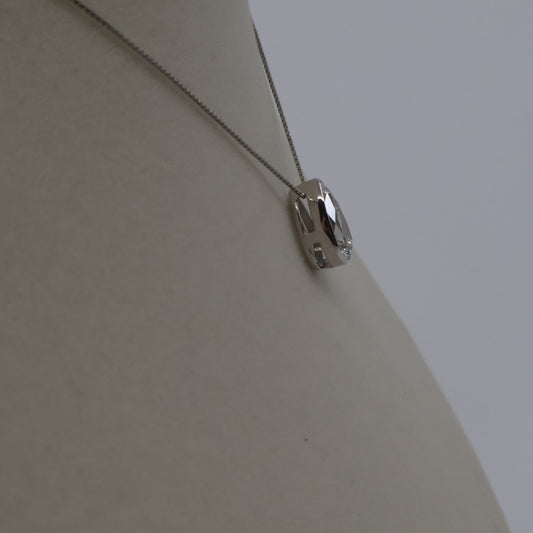 LAB GROWN 14KW 2.00CT F/VS2 PEAR SHAPE DIAMOND BEZEL SET PENDANT LABSPN0350