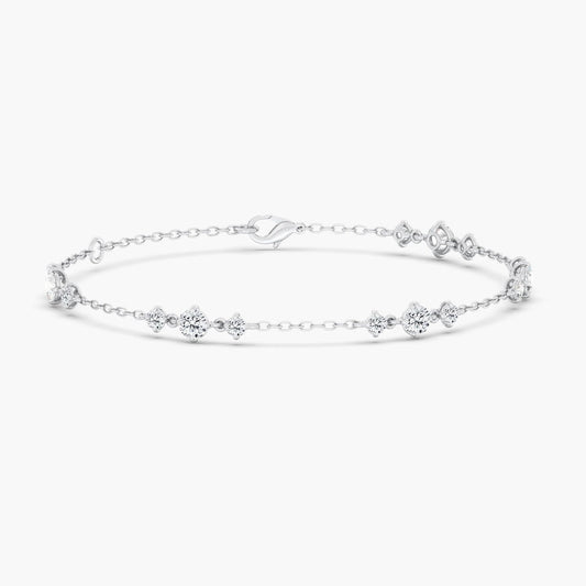 14K Gold Starlight Trio Station Bracelet