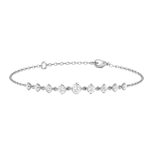 14K Gold Starlight Graduated Chain Bracelet