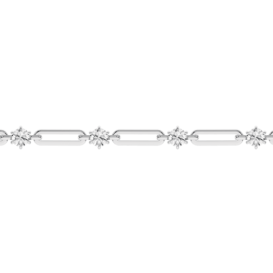Open Link Diamond Bracelet (Round)