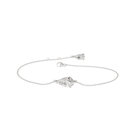 4-Prong Solitaire Bracelet(Pear)