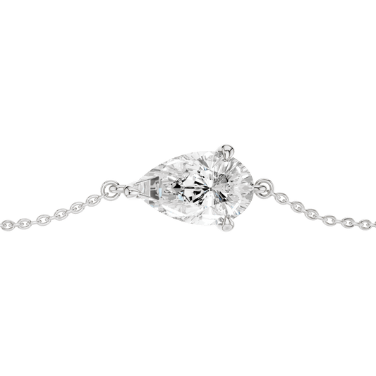 4-Prong Solitaire Bracelet(Pear)