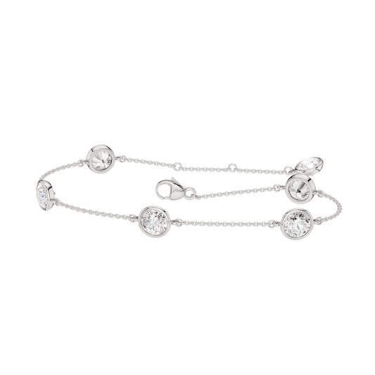 Station Bezel-Set Bracelet(Round)