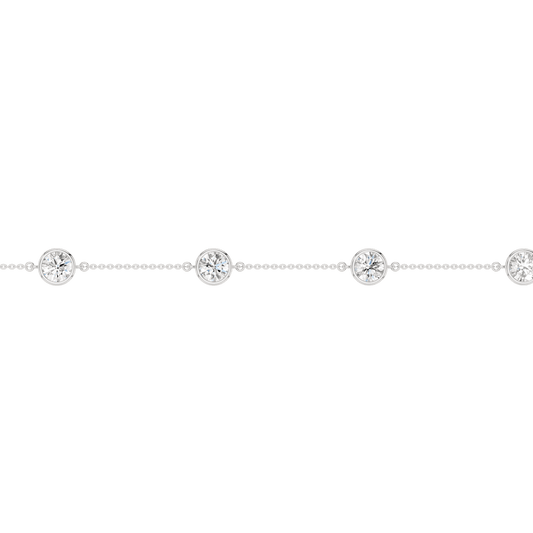 Station Bezel-Set Bracelet(Round)