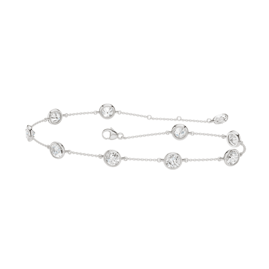 Station Bezel-Set Bracelet(Round)