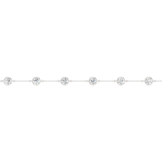 Station Bezel-Set Bracelet(Round)