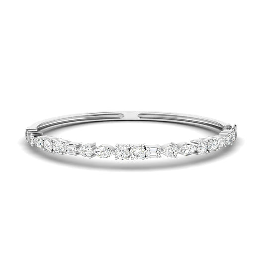14K Gold Multi Shape Bangle East West Bracelet