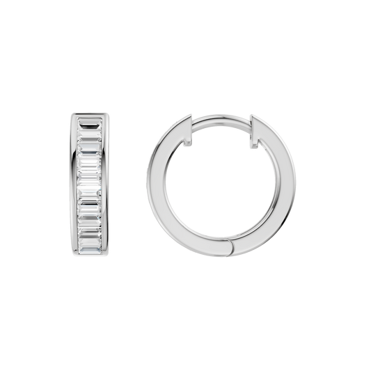 Channel-Set Huggies Hoop Earrings