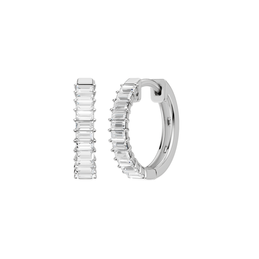 Prong-Set Huggies Hoop Earrings