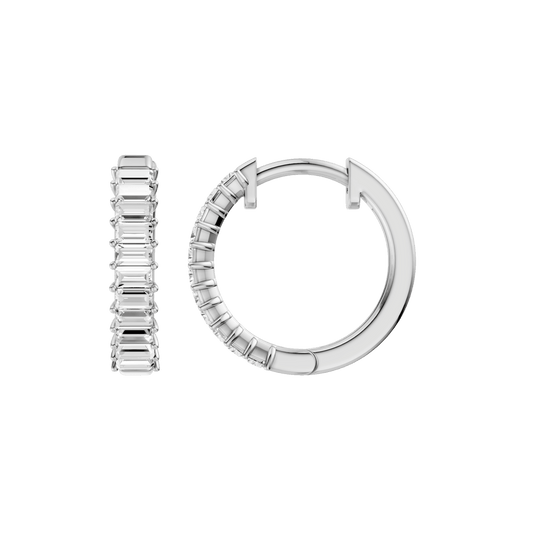 Prong-Set Huggies Hoop Earrings