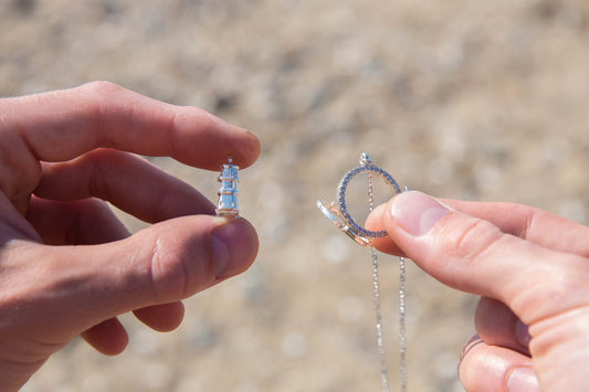Sterling Silver Necklace with Diamonds