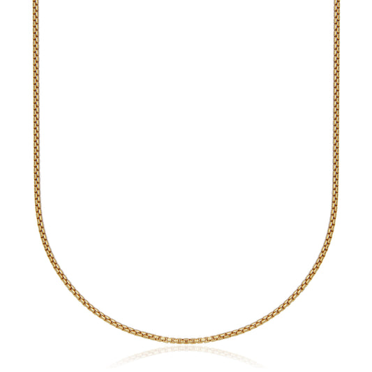 UN0127 - Gold-Filled Round Box Necklace