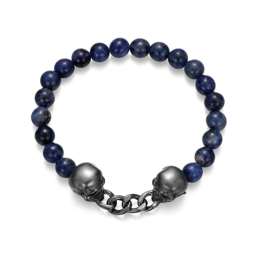 ub0102-dark-reign-skull-rondelle-cuban-chain-sodalite-beaded-bracelet-in-gunmetal-plated-sterling-silver