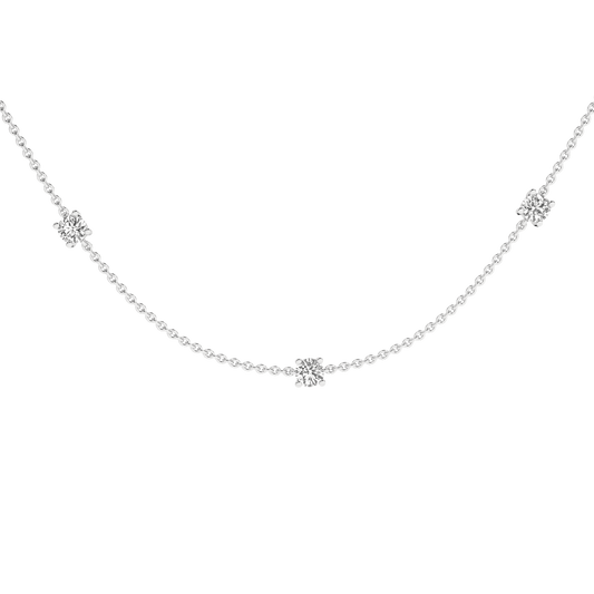 Diamond Station Necklace (Round)
