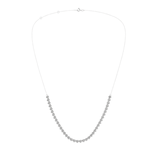 Semi-Eternity Tennis Necklace (Round)