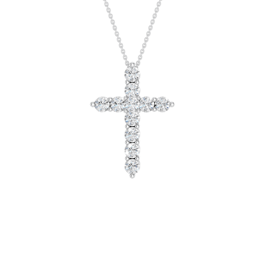 11-Stone Cross Pendant