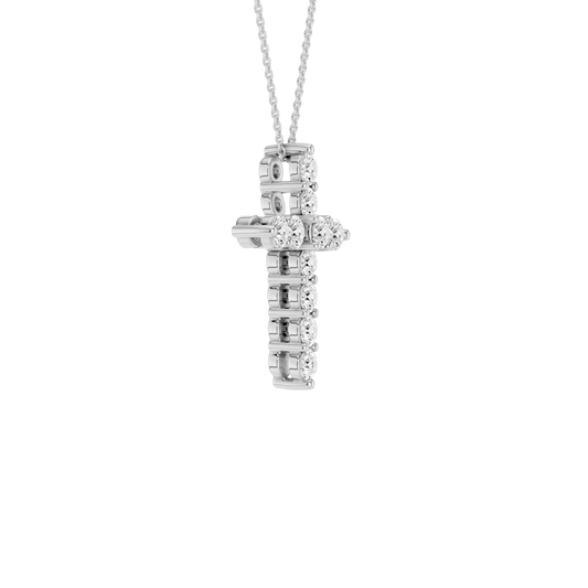 11-Stone Cross Pendant