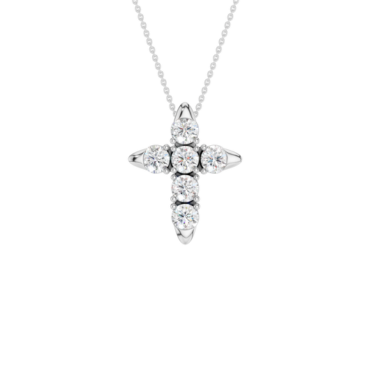 6-Stone Cross Pendant