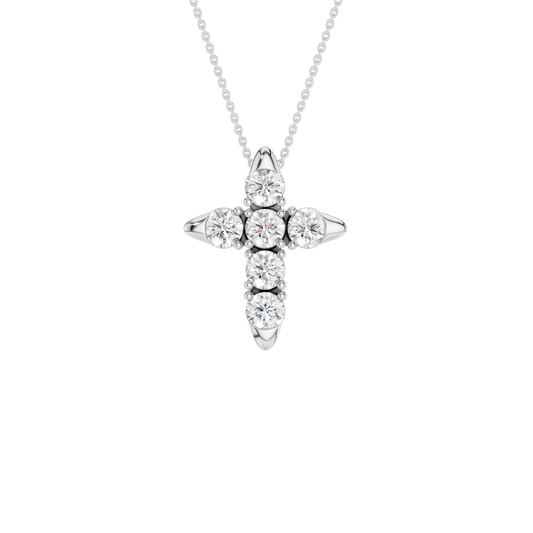 6-Stone Cross Pendant
