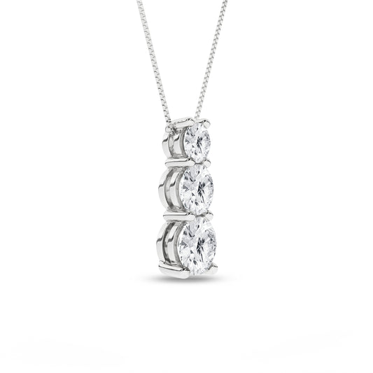 3-Stone Pendant (Round)