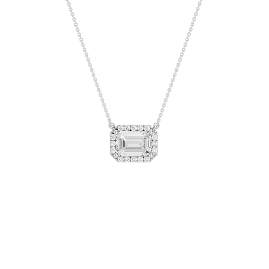 Petite Halo Pendant(Emerald)