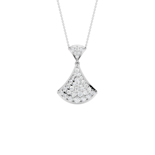 Pave Fan Motif Pendant