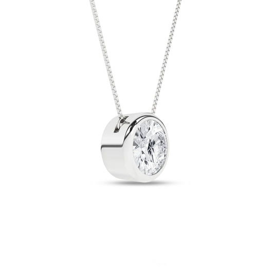 Bezel-Set Solitaire Pendant (Round)