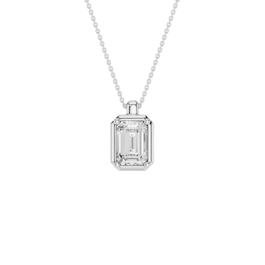 Illusion Bezel Pendant(Emerald)