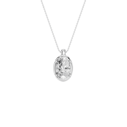 Illusion Bezel Pendant(Oval)