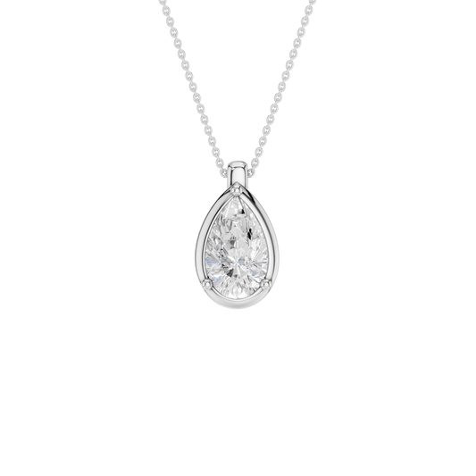 Illusion Bezel Pendant(Pear)