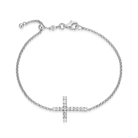 MB0150W - Faith Cross Bolo Bracelet