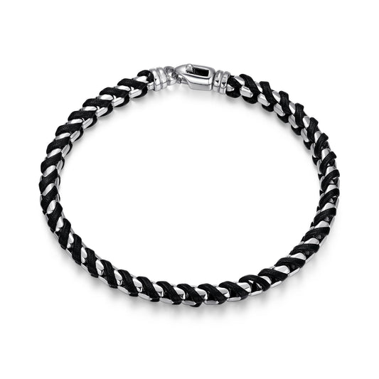 ub0005s-italian-chain-rhodium-plated-round-box-chain-with-black-leather-bracelet-7-75-