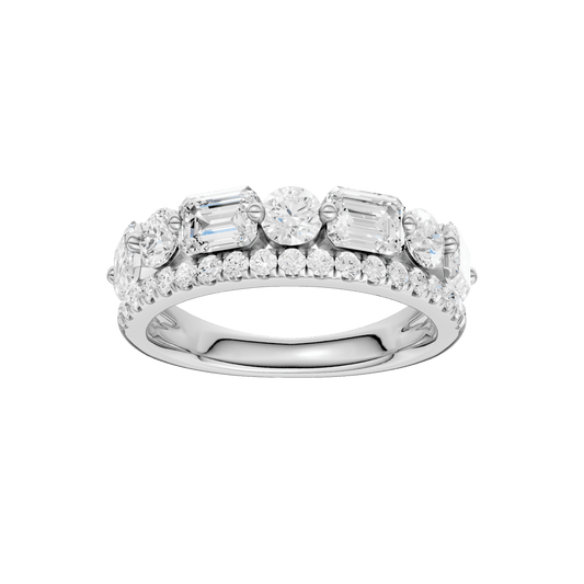 Stackable Ring(Round; Emerald)