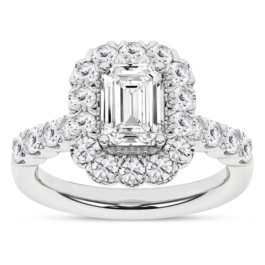 Elegant Halo Ring (Emerald)