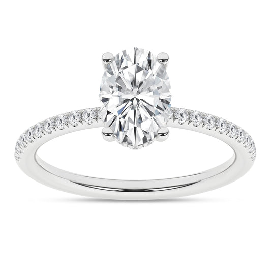 Hidden Halo Engagement Ring (Oval)