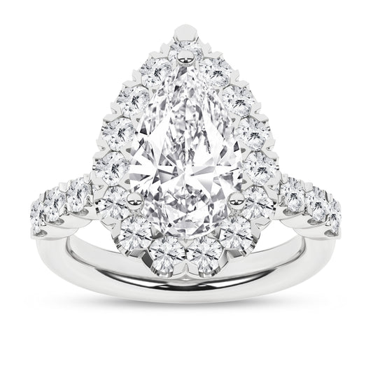 Elegant Halo Ring (Pear)
