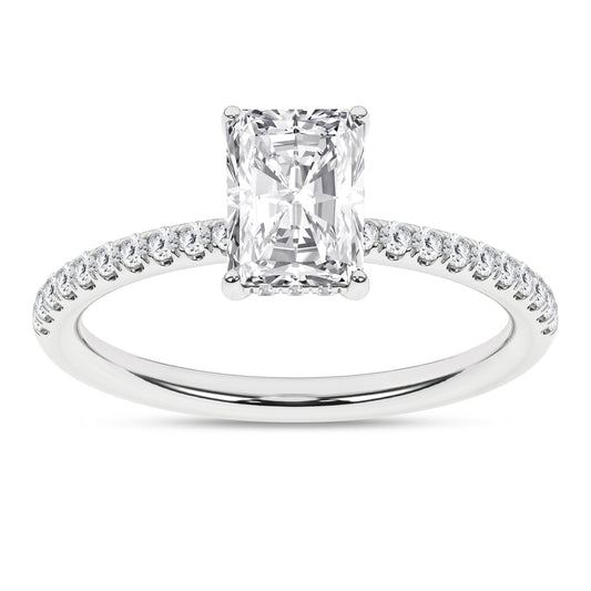 Hidden Halo Engagement Ring (Radiant)
