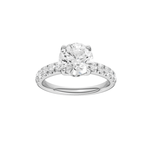 Tulip Head Engagement Ring(Round)