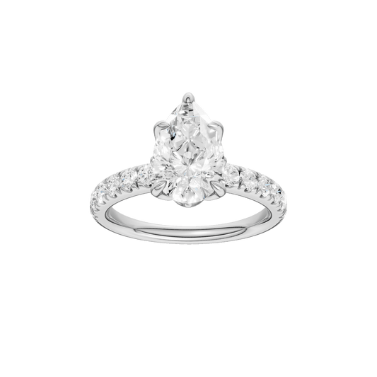 Tulip Head Engagement Ring(Pear)