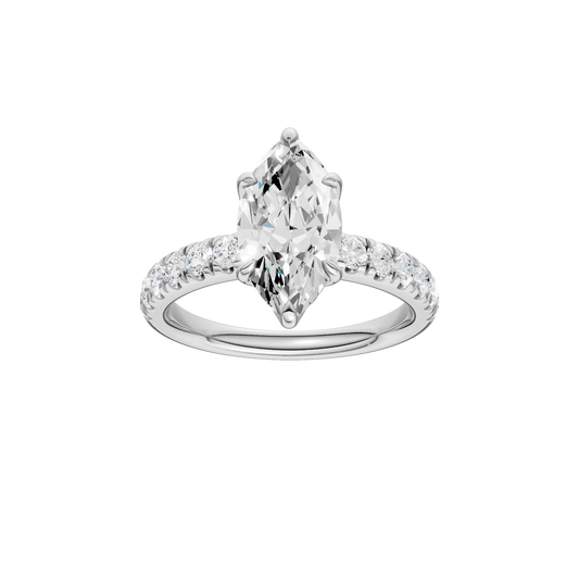 Tulip Head Engagement Ring(Marquise)