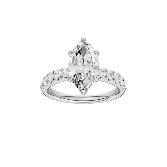 Tulip Head Engagement Ring(Marquise)