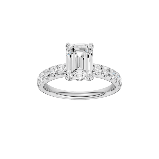 Tulip Head Engagement Ring(Emerald)
